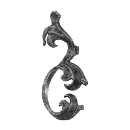 Liść kuty ozdobny stalowy 169x78x5 mm 14.087.24