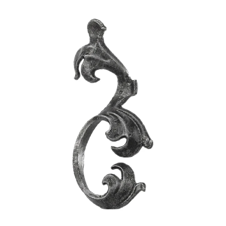 Liść kuty ozdobny stalowy 169x78x5 mm 14.087.24