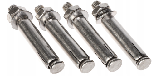 Kotwy tulejowe rozporowe KM M8×64 mm do betonu – zestaw 4 szt.